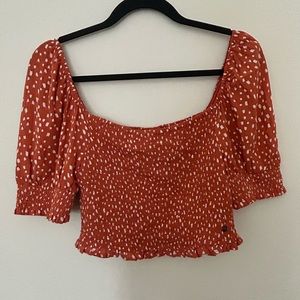 orange cropped runch shirt